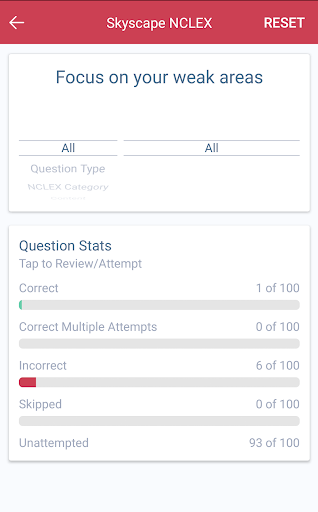 Screenshot of Skyscape NCLEX RN