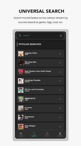 Android application Iris4K Stream TV screenshort