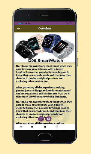d06 smart watch Guide Screen 2