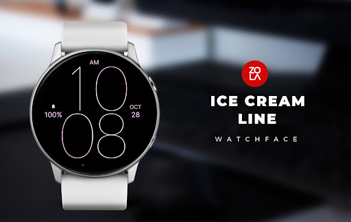 Android application Ice Cream Line Watch Face screenshort