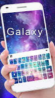 screenshot of White 3D Galaxy Keyboard Theme