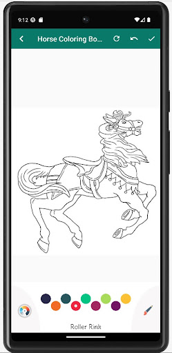 Horses Coloring Book Screen 2