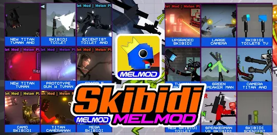 Camo Skibidi Toilets Melon Playground Mods 