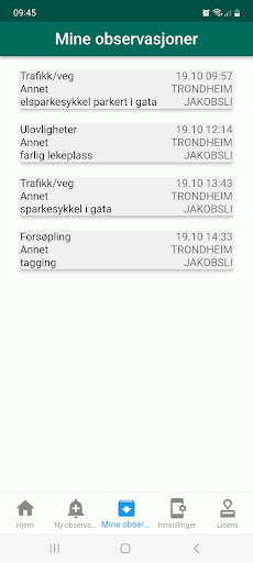 Hendelse Screen 2