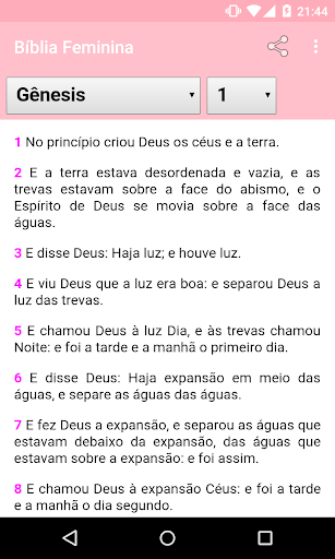 Android application Bíblia Feminina screenshort