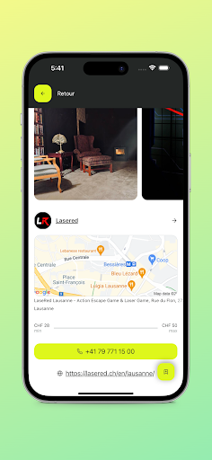 Android application explor.ch screenshort