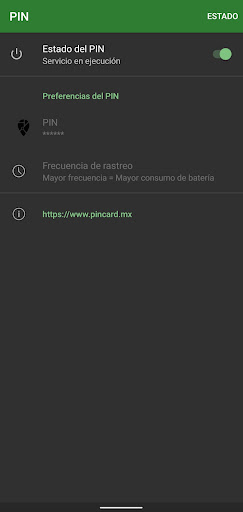 PIN Rastreador Screen 2
