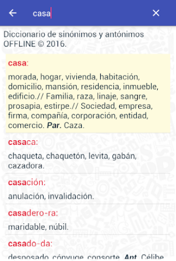 Sinónimos Antónimos Offline