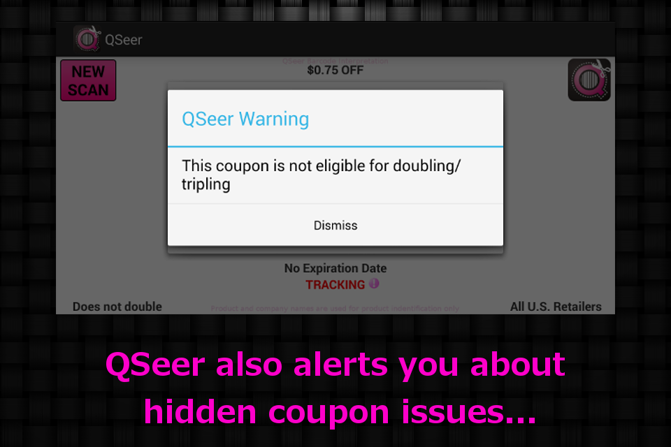 Android application QSeer Coupon Reader screenshort