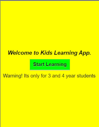 Kids Learning App Screen 2
