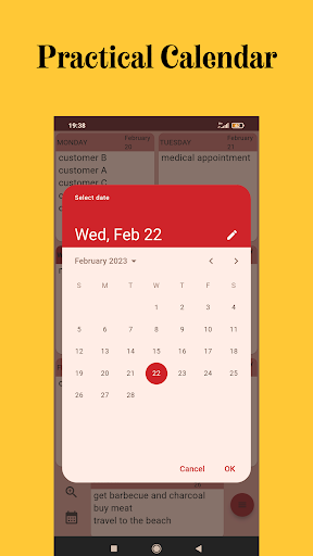 weekly planner Screen 3