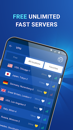 Android application VPN - secure, fast, unlimited screenshort