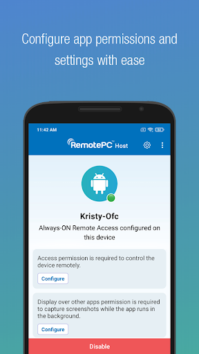 RemotePC Host Screen 2
