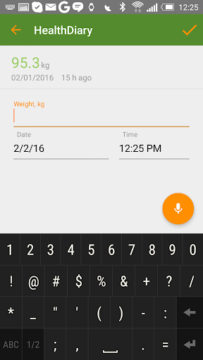Health Diary Screen 3