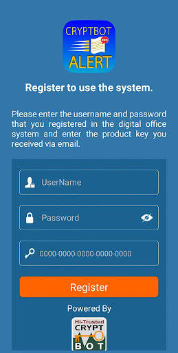 Android application CryptBot Alert screenshort