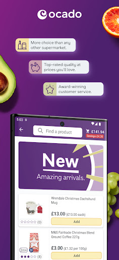 Android application Ocado: South West screenshort