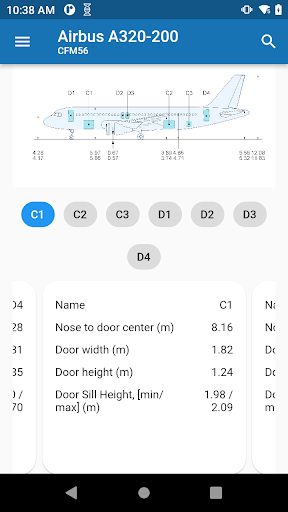 AircraftData - Technical specs Screen 2