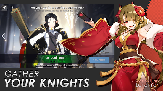 Lord of Heroes: Tangkapan layar game anime