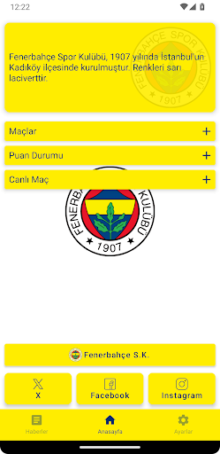 Android application Only Fenerbahçe screenshort