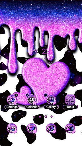 Android application Cow Pattern Heart - Wallpaper screenshort