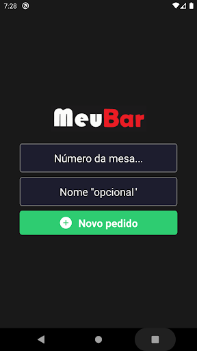 Android application MeuBar screenshort