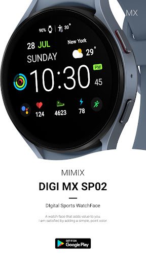 MIMIX Digital Sp02 Watchface Screen 2