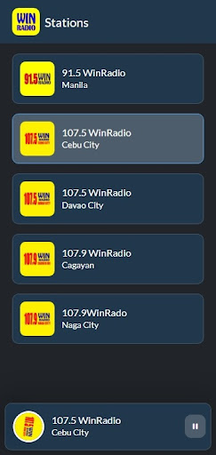 Android application WinRadio screenshort