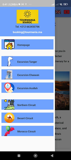 Android application Tourmania Maroc screenshort