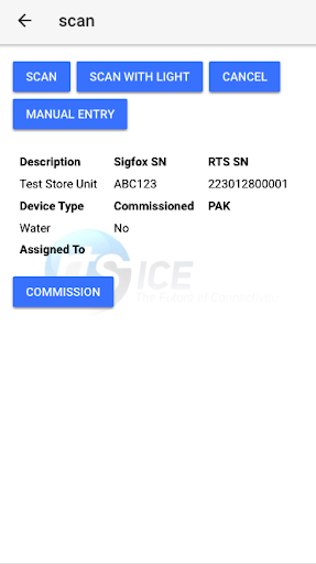 RTS IOT Commission Screen 2