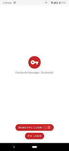 Offline Password Manager: Biometric Screenshot