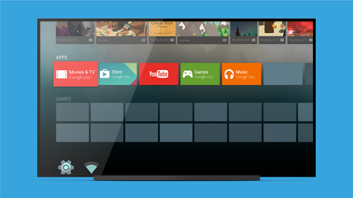 Screenshot of Android TV Launcher