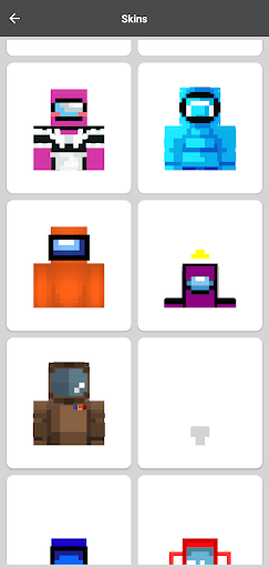 Among us Skins for Minecraft