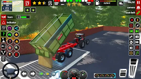 村のトラクタードライバーゲーム
