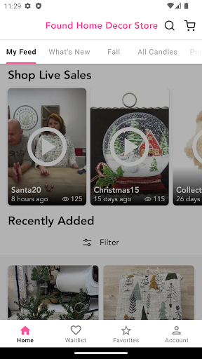 Android application Found Home Decor Store screenshort
