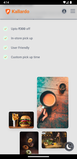 Kallardo Lite : Pre-order Food Screen 2