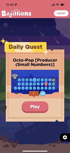 Android application Bajillions Early Math screenshort