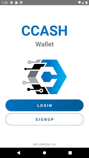 Android application CCASH Wallet screenshort