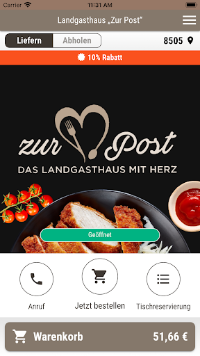Android application Landgasthaus „Zur Post“ screenshort