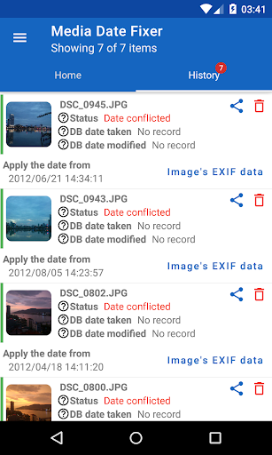 Gallery Rearrange - Date Fixer Screen 3