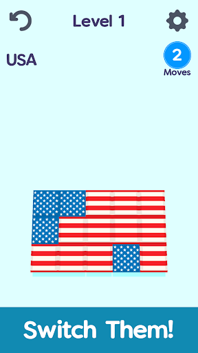 Flag Swipe Puzzle-country quiz Screen 2