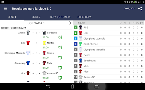 Captura 8 Resultados para la Ligue 1 android