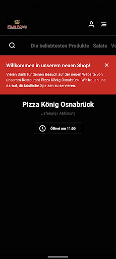 Android application Pizza König Osnabrück screenshort