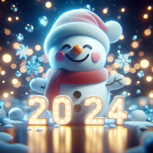 Snowman Wallpaper 4K 3D logo