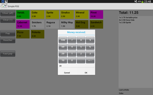 SimplePOS Screen 2