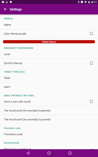 Multiplication tables
