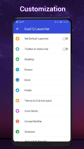 Cool Q Launcher 10 launcher style UI, cool 6.2 (Full) Apk poster-6