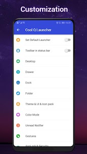 Cool Q Launcher Mod Apk  for Android 10 launcher (Premium Unlocked) 7