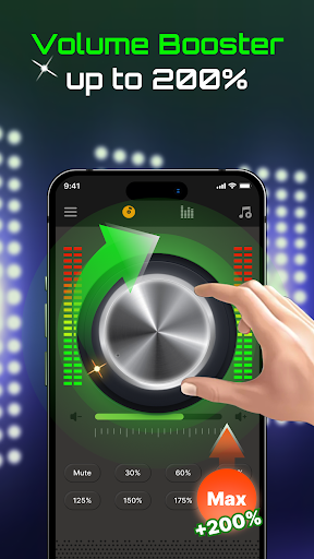 Android application Volume Booster: Equalizer Bass screenshort