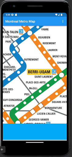 Android application MontrealMetroMap screenshort