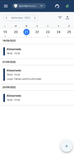 Sporteams Club Screen 2
